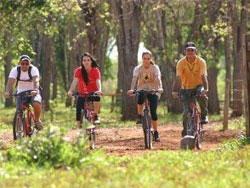 trilha de bike em mata fechada no pantanal bonito de agencia turismo com bom pacote